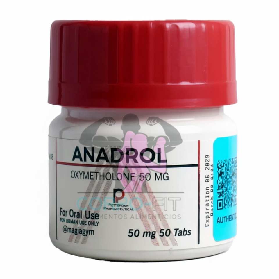 ANADROL-OXIMETALONA-50MG-ROTTERDAM PHARMACEUTICAL-50 TABLETAS