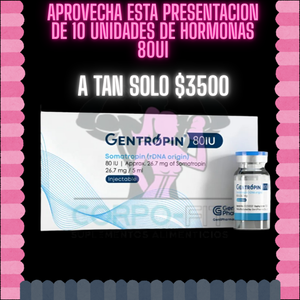Gentropin 80 UI Genlipharma - 10 piezas a precio de mayoreo