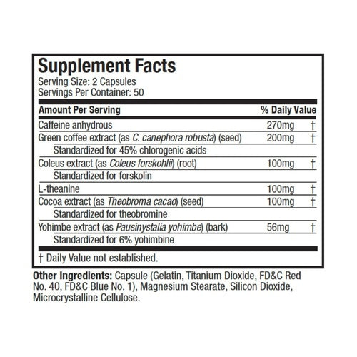 MUSCLETECH HYDROXYCUT HARDCORE 100 CAPSULAS