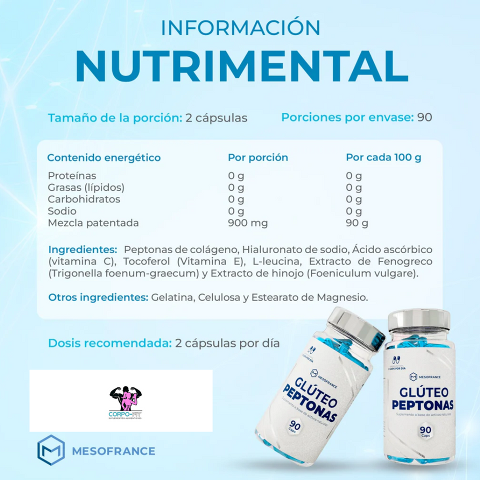 GLUTEO PEPTONAS MESOFRANCE C/90 CAPSULAS