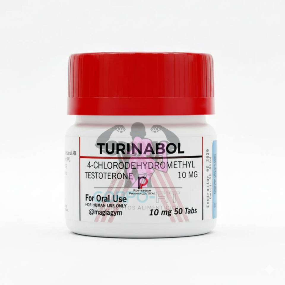 TURINABOL- CHLORODEHYDROMETHYL TESTOSTERONA-10MG-ROTTERDAM PHARMACEUTICAL-50 TABLETAS