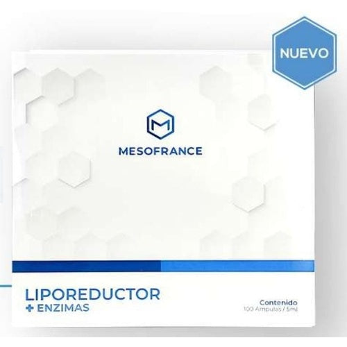 LIPOREDUCTOR + ENZIMAS MESOFRANCE AMPOLLETA 5ML CAJA CON 100 AMPOLLETAS