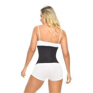 FAJA CINTURILLA NEOPRENO Y POWERNET TALLE LARGO CON 3 FILAS DE BROCHES