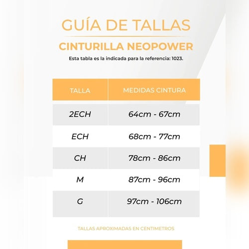 FAJA CINTURILLA NEOPRENO Y POWERNET TALLE LARGO CON 3 FILAS DE BROCHES