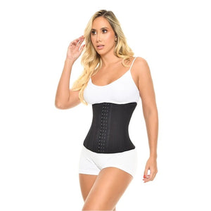 FAJA CINTURILLA NEOPRENO Y POWERNET TALLE LARGO CON 3 FILAS DE BROCHES