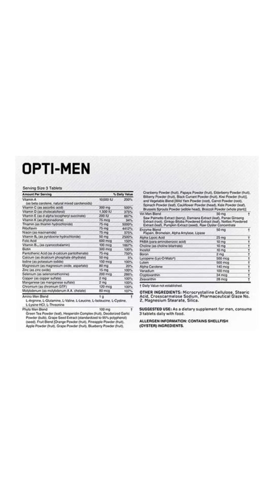 Optimen Multivitaminico Optimum Nutrition