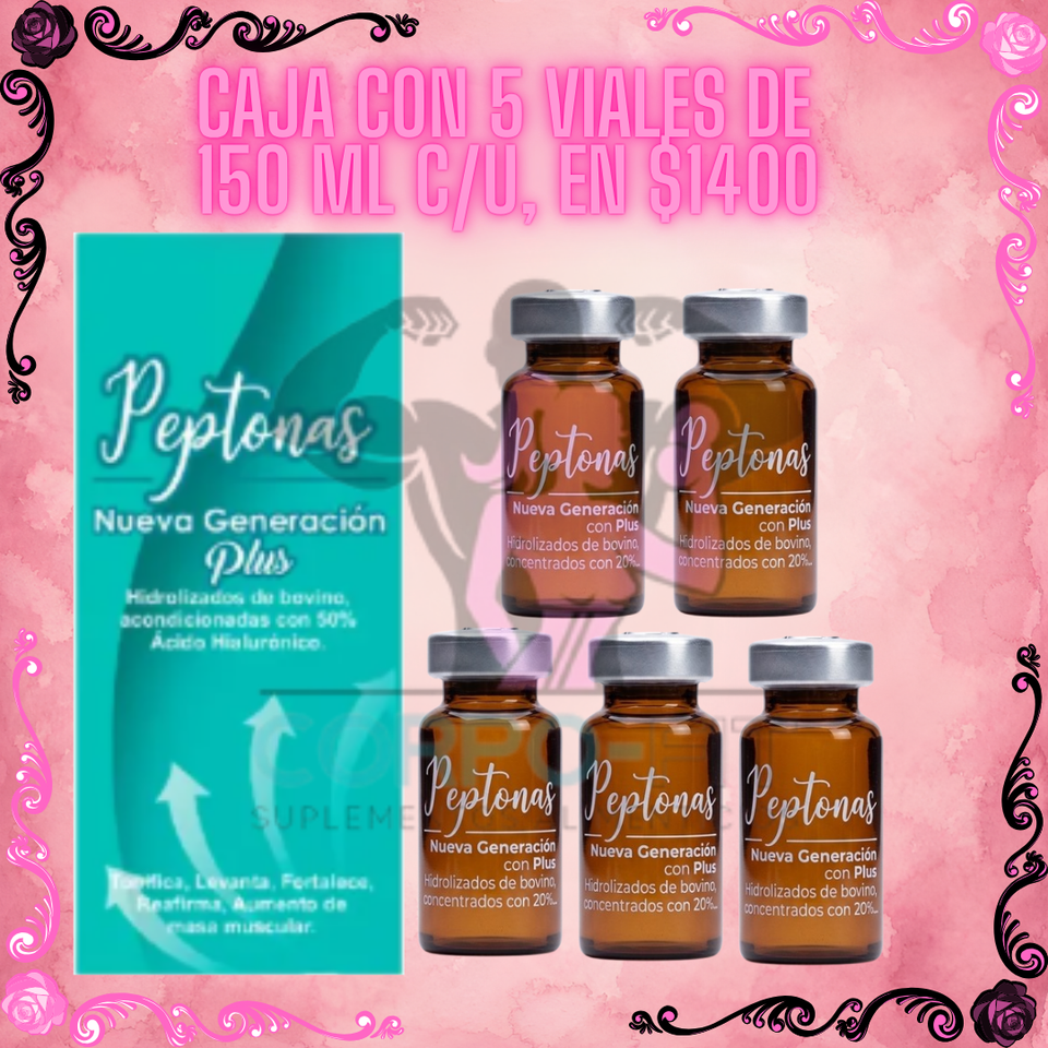 Peptonas Plus Natural Spain 5 viales de 150 ml c/u