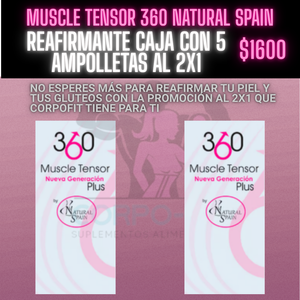 Muscle Tensor 360° Reafirmante Natural Spain c/5 Ampolletas