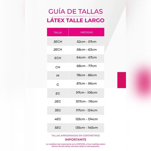 FAJA CHALECO DE LÁTEX FORRADO TALLE LARGO PRINT 28