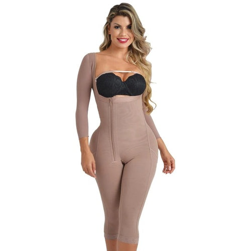 FAJA CAPRI CON MANGAS Y AJUSTE EN CIERRE CON REALCE MAXI POWERNET