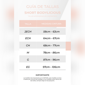 BELLA MICHELLE SHORT PUSH UP TALLE ALTO CON 3 FILAS DE BROCHES REALCE BOOTYLICIOUS