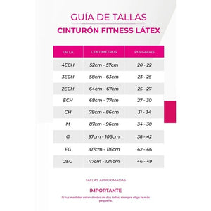 CINTURÓN FITNESS CON LÁTEX NEGRO