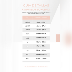 FAJA CINTURILLA 9 VARILLAS TALLE LARGO CON 3 FILAS DE BROCHES POWERNET