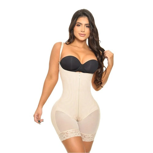 FAJA SHORT TIRANTE AJUSTABLE Y AJUSTE EN CIERRE CON REALCE INVISIBLE FANTASTIC POWERNET