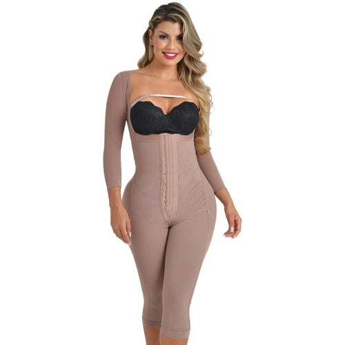 FAJA CAPRI CON MANGAS Y 3 FILAS DE BROCHES REALCE MAXI POWERNET