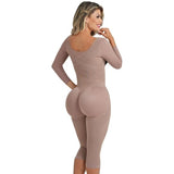 FAJA CAPRI CON MANGAS Y AJUSTE EN CIERRE CON REALCE MAXI POWERNET