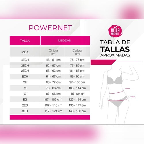 FAJA SEMICHALECO TALLE LARGO TIRANTE AJUSTABLE Y AJUSTE EN BROCHES POWERNET